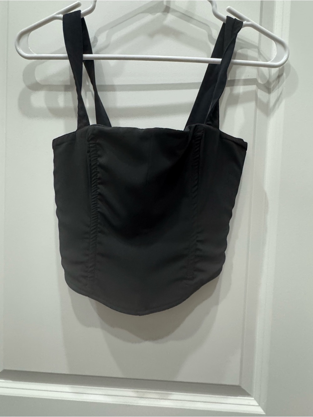 Abercrombie & Fitch Black Crop Corset Tank Top